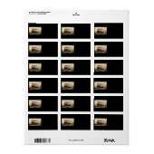 Étiquette de adresse de train à vapeur (Feuille entière)