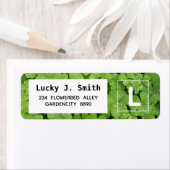 Étiquette de adresse de trèfle Shamrock vert (En situation)