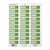 Étiquette de adresse de trèfle Shamrock vert (Feuille entière)