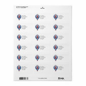 Étiquette de adresse de tuiles turques (Feuille entière)