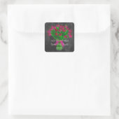 Étiquette de adresse de tulipes roses de tableau n (Sac)