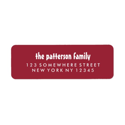 Étiquette de adresse de vacances 4 (Devant)