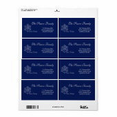 Étiquette de adresse de vacances Bonnes Fêtes (Feuille entière)