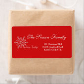 Étiquette de adresse de vacances Bonnes Fêtes (En situation)