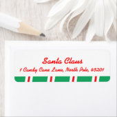 Étiquette de adresse de vacances de Santa Claus (En situation)