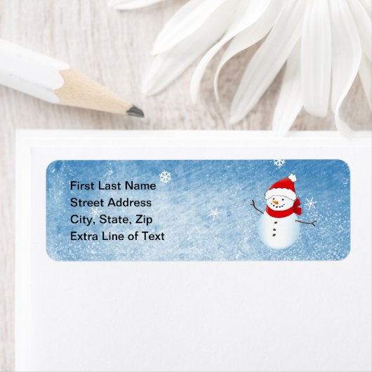 Étiquette de adresse de vacances d'hiver (En situation)