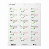 Étiquette de adresse de vacances Mistletoe (Feuille entière)