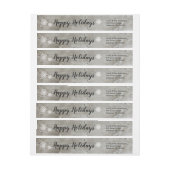 Étiquette de adresse de vacances Mistletoe (Feuille)