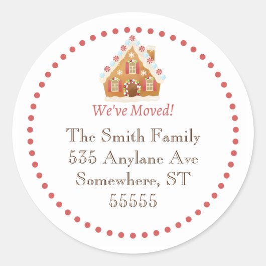 Étiquette de adresse de vacances - Rouge Nous avon (Devant)