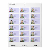 Étiquette de adresse de vache bébé mignon (Feuille entière)