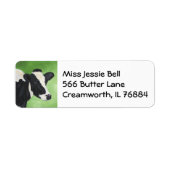 Étiquette de adresse de vache Holstein (Devant)