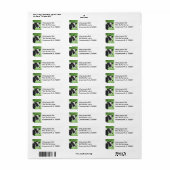 Étiquette de adresse de vache Holstein (Feuille entière)