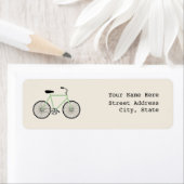 Étiquette de adresse de vélo vert clair (En situation)