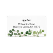 Étiquette de adresse de verdure moderne (Devant)