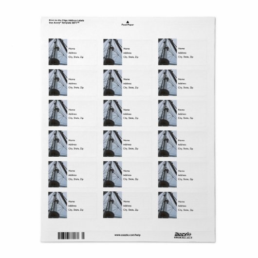 Étiquette de adresse de Whitefish Point (Feuille entière)