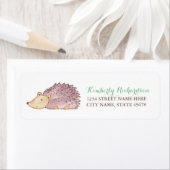 Étiquette de adresse de Woodland Hedgehog (En situation)