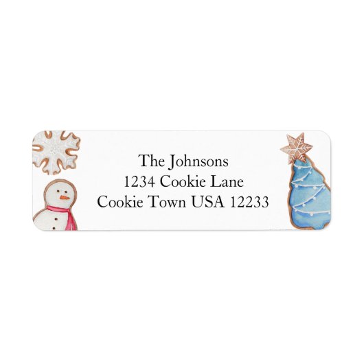 Étiquette de adresse d'échange de cookies (Devant)