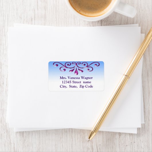 Étiquette de adresse décoratif (En situation)