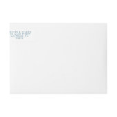 Étiquette de adresse d'écorce de bois bleu (Devant)