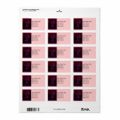 Étiquette de adresse d'élevage du cheval friésien (Feuille entière)