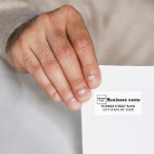 Étiquette de adresse d'entreprise blanc