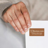 Étiquette de adresse d'entreprise Brown
