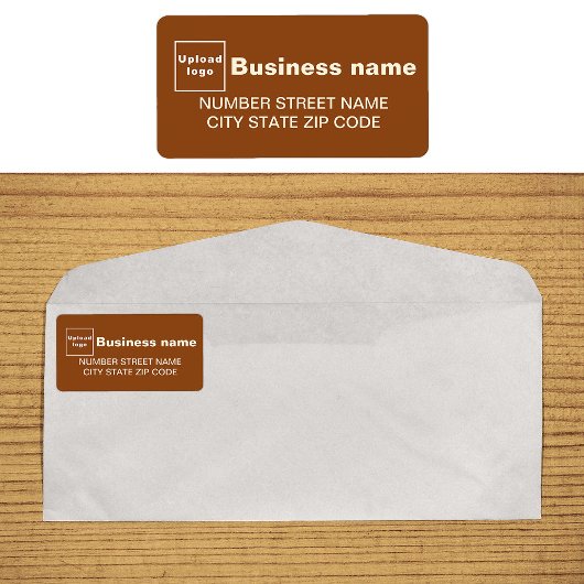 Étiquette de adresse d'entreprise Brown