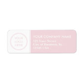 Étiquette de adresse d'entreprise Pink Simple (Devant)