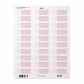 Étiquette de adresse d'entreprise Pink Simple (Feuille entière)