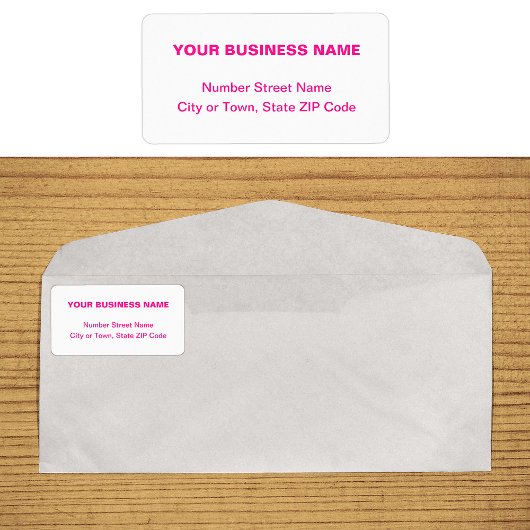 Étiquette de adresse d'entreprise pour les textes