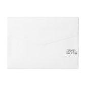 Étiquette de adresse d'enveloppe de course de (Dos)