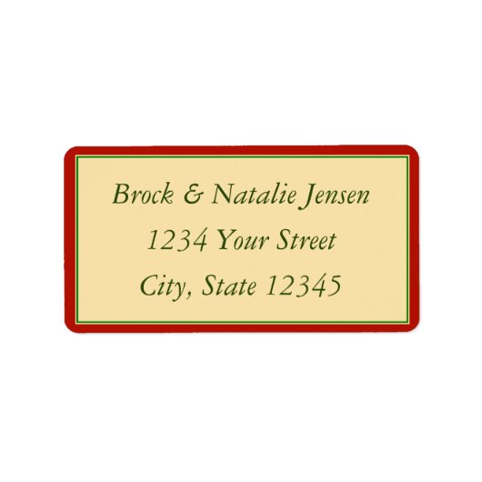 Étiquette de adresse d'enveloppe de Noël personnal (Devant)