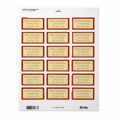 Étiquette de adresse d'enveloppe de Noël personnal (Feuille entière)