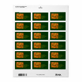 Étiquette de adresse des arbres d'automne (Feuille entière)