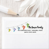 Étiquette de adresse des bas de Noël (En situation)