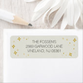 Étiquette de adresse des étoiles d'or (En situation)