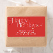 Étiquette de adresse des Fêtes Rouges (En situation)