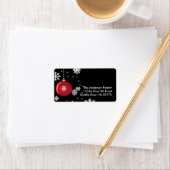 Étiquette de adresse des flocons de neige de Noël (En situation)