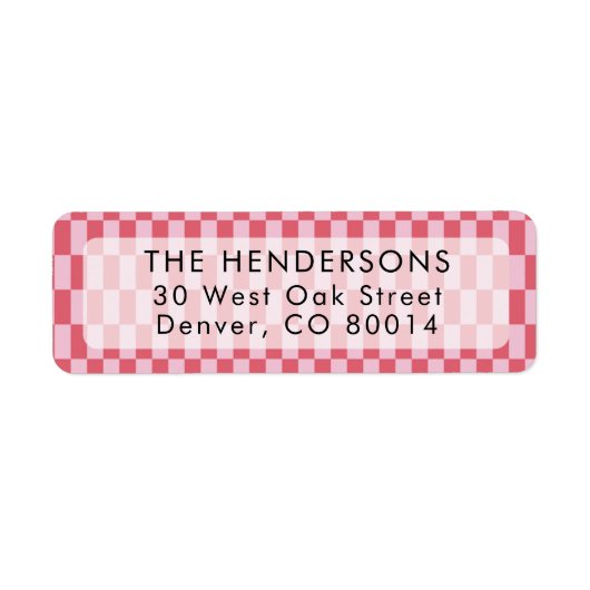 Étiquette de adresse des grands dames rose et roug (Devant)