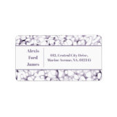 Étiquette de adresse des griffes de Whimsical Purp (Devant)