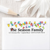 Étiquette de adresse des lumières de l'arbre de No (En situation)