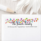 Étiquette de adresse des lumières de l'arbre de No (En situation)