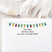 Étiquette de adresse des lumières de Noël #Holiday (En situation)