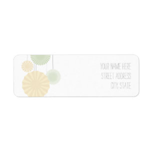 Étiquette de adresse des rosettes à la mente