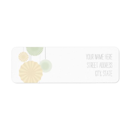 Étiquette de adresse des rosettes à la mente (Devant)