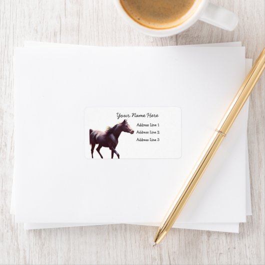 Étiquette de adresse des Stallions arabes (En situation)