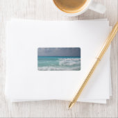 Étiquette de adresse des vagues de Cancun (En situation)