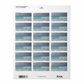 Étiquette de adresse des vagues de Cancun (Feuille entière)