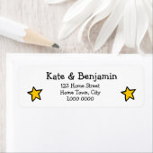 Étiquette de adresse d'étoiles (En situation)