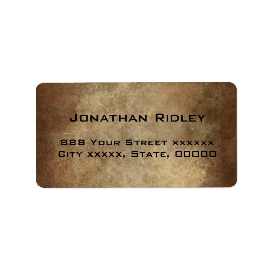 Étiquette de adresse d'expédition de cuivre (Devant)